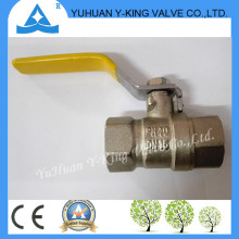 Stock para manija amarilla de acero forjó las válvulas de fontanería de latón para el gas (YD-1076)